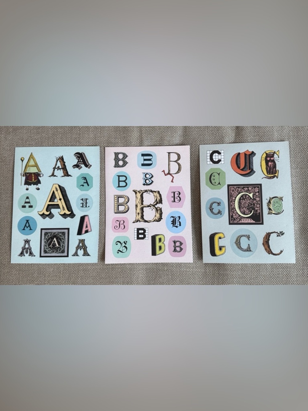 Alphabet Stickers from The Antiquarian Sticker Book